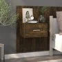 Smoked oak wall-mounted bedside table by vidaXL, Nightstands - Ref: Foro24-816952, Price: 28,17 €, Discount: %