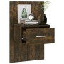 Mesita de noche de pared roble ahumado de vidaXL, Mesitas de noche - Ref: Foro24-816952, Precio: 28,36 €, Descuento: %