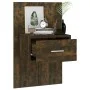 Smoked oak wall-mounted bedside table by vidaXL, Nightstands - Ref: Foro24-816952, Price: 28,17 €, Discount: %