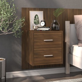Mesita de noche de pared marrón roble de vidaXL, Mesitas de noche - Ref: Foro24-816962, Precio: 35,54 €