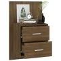 Mesita de noche de pared marrón roble de vidaXL, Mesitas de noche - Ref: Foro24-816962, Precio: 35,54 €, Descuento: %