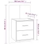 Mesita de noche de pared marrón roble de vidaXL, Mesitas de noche - Ref: Foro24-816962, Precio: 35,54 €, Descuento: %