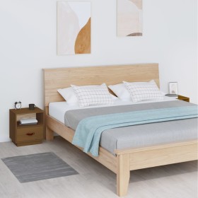 Nachttische 2 Stk. Zirbenholz honigbraun 40x34x45 cm von vidaXL, Nachttische - Ref: Foro24-818302, Preis: 74,38 €, Rabatt: %