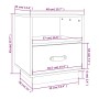 Mesitas de noche 2 uds madera de pino marrón miel 40x34x45 cm de vidaXL, Mesitas de noche - Ref: Foro24-818302, Precio: 74,38...
