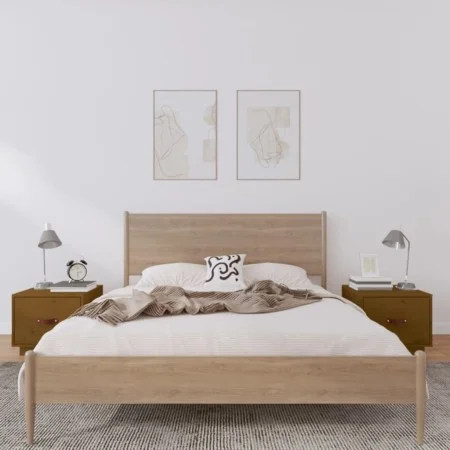 Nachttische 2 Stück honigbraunes Kiefernholz 40x34x35 cm von vidaXL, Nachttische - Ref: Foro24-818292, Preis: 63,78 €, Rabatt: %