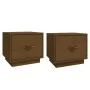 Nachttische 2 Stück honigbraunes Kiefernholz 40x34x35 cm von vidaXL, Nachttische - Ref: Foro24-818292, Preis: 63,78 €, Rabatt: %