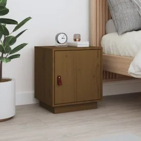Honey brown solid pine wood bedside table 40x34x45 cm by vidaXL, Nightstands - Ref: Foro24-818281, Price: 39,22 €, Discount: %