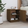 Mesita de noche madera maciza de pino marrón miel 40x34x45 cm de vidaXL, Mesitas de noche - Ref: Foro24-818281, Precio: 39,59...