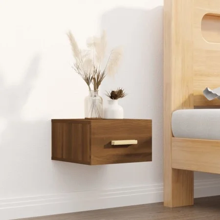 Wall-mounted bedside table in brown oak color, 35x35x20 cm by vidaXL, Nightstands - Ref: Foro24-817577, Price: 26,92 €, Disco...