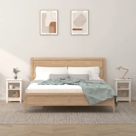 Bedside tables 2 units solid white pine wood 40x35x55 cm by vidaXL, Nightstands - Ref: Foro24-820959, Price: 71,20 €, Discoun...
