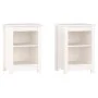 Bedside tables 2 units solid white pine wood 40x35x55 cm by vidaXL, Nightstands - Ref: Foro24-820959, Price: 71,20 €, Discoun...