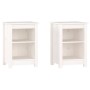 Nachttische 2 Stk. massives Zirbenholz weiß 40x35x55 cm von vidaXL, Nachttische - Ref: Foro24-820959, Preis: 79,91 €, Rabatt: %