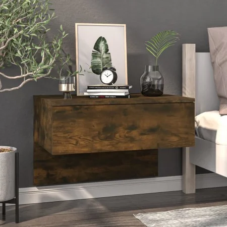 Smoked oak wall bedside table by vidaXL, Nightstands - Ref: Foro24-816940, Price: 36,81 €, Discount: %