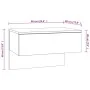 Wand-Nachttisch aus geräucherter Eiche von vidaXL, Nachttische - Ref: Foro24-816940, Preis: 37,29 €, Rabatt: %