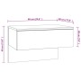 Wand-Nachttisch aus geräucherter Eiche von vidaXL, Nachttische - Ref: Foro24-816940, Preis: 37,29 €, Rabatt: %