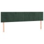 Estructura cama sin colchón terciopelo verde oscuro 120x190cm