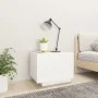 Weißer Nachttisch aus Holzwerkstoff, 100 x 35 x 40 cm von vidaXL, Nachttische - Ref: Foro24-3082765, Preis: 61,47 €, Rabatt: %
