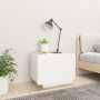 Weißer Nachttisch aus Holzwerkstoff, 100 x 35 x 40 cm von vidaXL, Nachttische - Ref: Foro24-3082765, Preis: 62,57 €, Rabatt: %