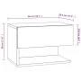 Mesita de noche de pared marrón roble de vidaXL, Mesitas de noche - Ref: Foro24-816950, Precio: 30,78 €, Descuento: %