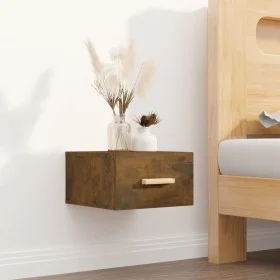 Mesita de noche de pared color roble ahumado 35x35x20 cm de vidaXL, Mesitas de noche - Ref: Foro24-817573, Precio: 26,64 €, D...