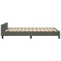 Estructura de cama sin colchón terciopelo gris oscuro 120x190cm