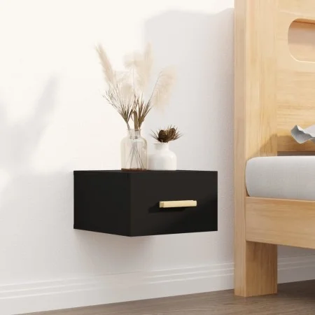 Mesita de noche de pared negro 35x35x20 cm de vidaXL, Mesitas de noche - Ref: Foro24-812836, Precio: 29,73 €, Descuento: %