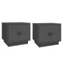 Bedside tables 2 pcs solid gray pine wood 40x34x35 cm by vidaXL, Nightstands - Ref: Foro24-818290, Price: 63,78 €, Discount: %