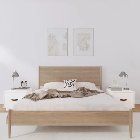 Mesitas de noche 2 uds madera maciza pino blanco 40x34x35 cm de vidaXL, Mesitas de noche - Ref: Foro24-818288, Precio: 63,78 ...