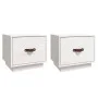 Mesitas de noche 2 uds madera maciza pino blanco 40x34x35 cm de vidaXL, Mesitas de noche - Ref: Foro24-818288, Precio: 63,78 ...