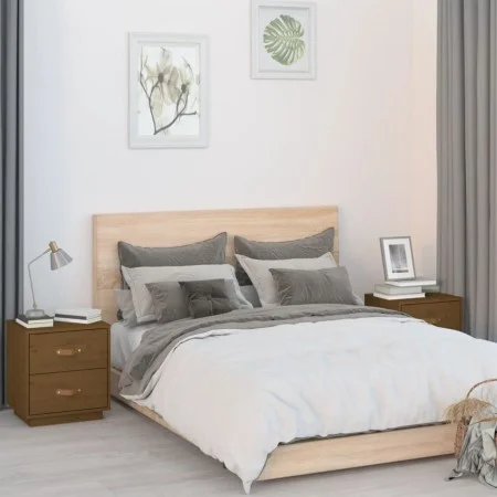 Nachttische 2 Stück honigbraunes Kiefernholz 40x34x45 cm von vidaXL, Nachttische - Ref: Foro24-818332, Preis: 86,27 €, Rabatt: %