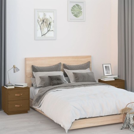 Nachttische 2 Stück honigbraunes Kiefernholz 40x34x45 cm von vidaXL, Nachttische - Ref: Foro24-818332, Preis: 87,11 €, Rabatt: %