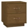 Mesitas de noche 2 uds madera de pino marrón miel 40x34x45 cm de vidaXL, Mesitas de noche - Ref: Foro24-818332, Precio: 86,27...