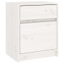 Nachttisch aus massivem weißem Kiefernholz, 40 x 31 x 50 cm von vidaXL, Nachttische - Ref: Foro24-808125, Preis: 46,80 €, Rab...