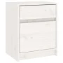 Solid white pine wood bedside table 40x31x50 cm by vidaXL, Nightstands - Ref: Foro24-808125, Price: 46,80 €, Discount: %