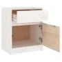 Solid white pine wood bedside table 40x31x50 cm by vidaXL, Nightstands - Ref: Foro24-808125, Price: 46,80 €, Discount: %