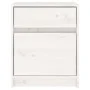 Solid white pine wood bedside table 40x31x50 cm by vidaXL, Nightstands - Ref: Foro24-808125, Price: 46,80 €, Discount: %
