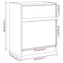 Nachttisch aus massivem weißem Kiefernholz, 40 x 31 x 50 cm von vidaXL, Nachttische - Ref: Foro24-808125, Preis: 46,80 €, Rab...
