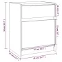 Solid white pine wood bedside table 40x31x50 cm by vidaXL, Nightstands - Ref: Foro24-808125, Price: 46,80 €, Discount: %