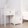 Nachttisch aus massivem Kiefernholz weiß 79,5x38x65,5 cm von vidaXL, Nachttische - Ref: Foro24-814541, Preis: 76,99 €, Rabatt: %