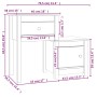 Nachttisch aus massivem Kiefernholz weiß 79,5x38x65,5 cm von vidaXL, Nachttische - Ref: Foro24-814541, Preis: 77,86 €, Rabatt: %