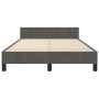 Estructura de cama sin colchón terciopelo gris oscuro 120x190cm