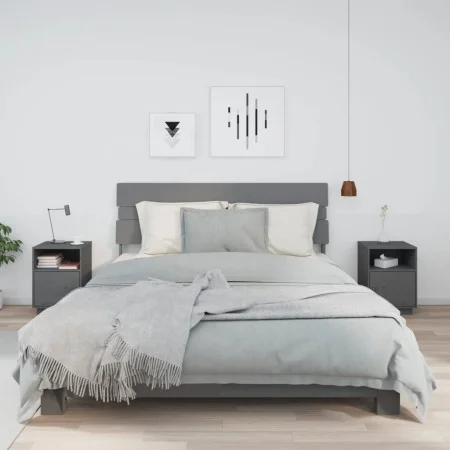 Bedside tables 2 pcs solid gray pine wood 40x34x55 cm by vidaXL, Nightstands - Ref: Foro24-818320, Price: 78,89 €, Discount: %