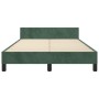 Estructura cama sin colchón terciopelo verde oscuro 120x190cm