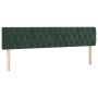 Estructura cama sin colchón terciopelo verde oscuro 120x190cm