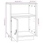 Bedside tables 2 pcs solid gray pine wood 40x34x55 cm by vidaXL, Nightstands - Ref: Foro24-818320, Price: 78,89 €, Discount: %