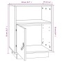 Nachttische 2 Stück massives graues Kiefernholz 40x34x55 cm von vidaXL, Nachttische - Ref: Foro24-818320, Preis: 79,73 €, Rab...