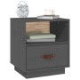 Bedside tables 2 units solid pine wood gray 40x34x45 cm by vidaXL, Nightstands - Ref: Foro24-818300, Price: 69,72 €, Discount: %