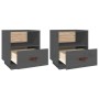 Bedside tables 2 units solid pine wood gray 40x34x45 cm by vidaXL, Nightstands - Ref: Foro24-818300, Price: 69,72 €, Discount: %