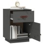 Mesitas de noche 2 uds madera maciza de pino gris 40x34x55 cm de vidaXL, Mesitas de noche - Ref: Foro24-818310, Precio: 91,11...