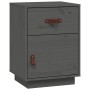Nachttische 2 Stück massives graues Kiefernholz 40x34x55 cm von vidaXL, Nachttische - Ref: Foro24-818310, Preis: 91,17 €, Rab...